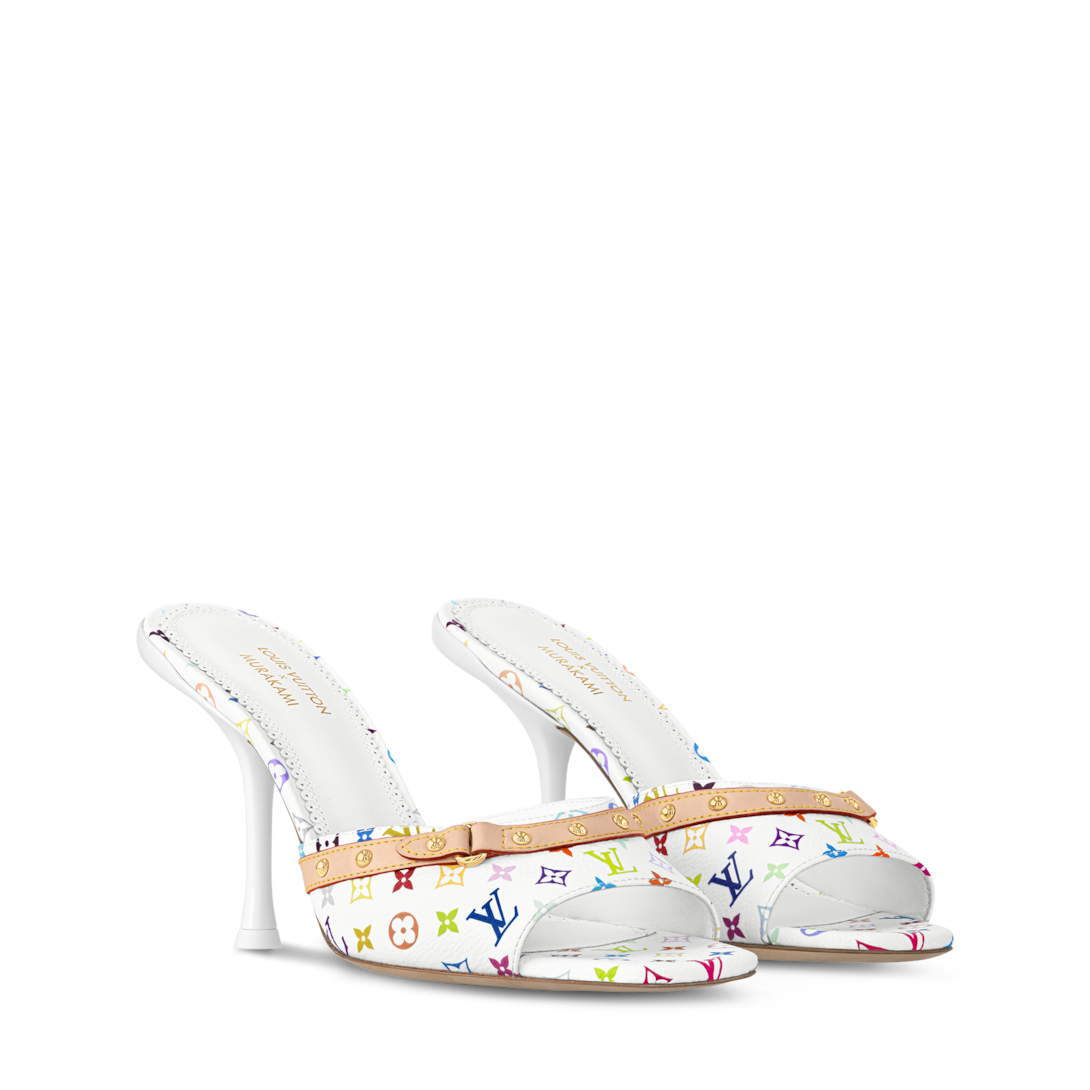 Louis Vuitton フラワー装飾 ミュール Louis Vuitton フラワー装飾ミュール louis-vuitton-lv-frame-mule--